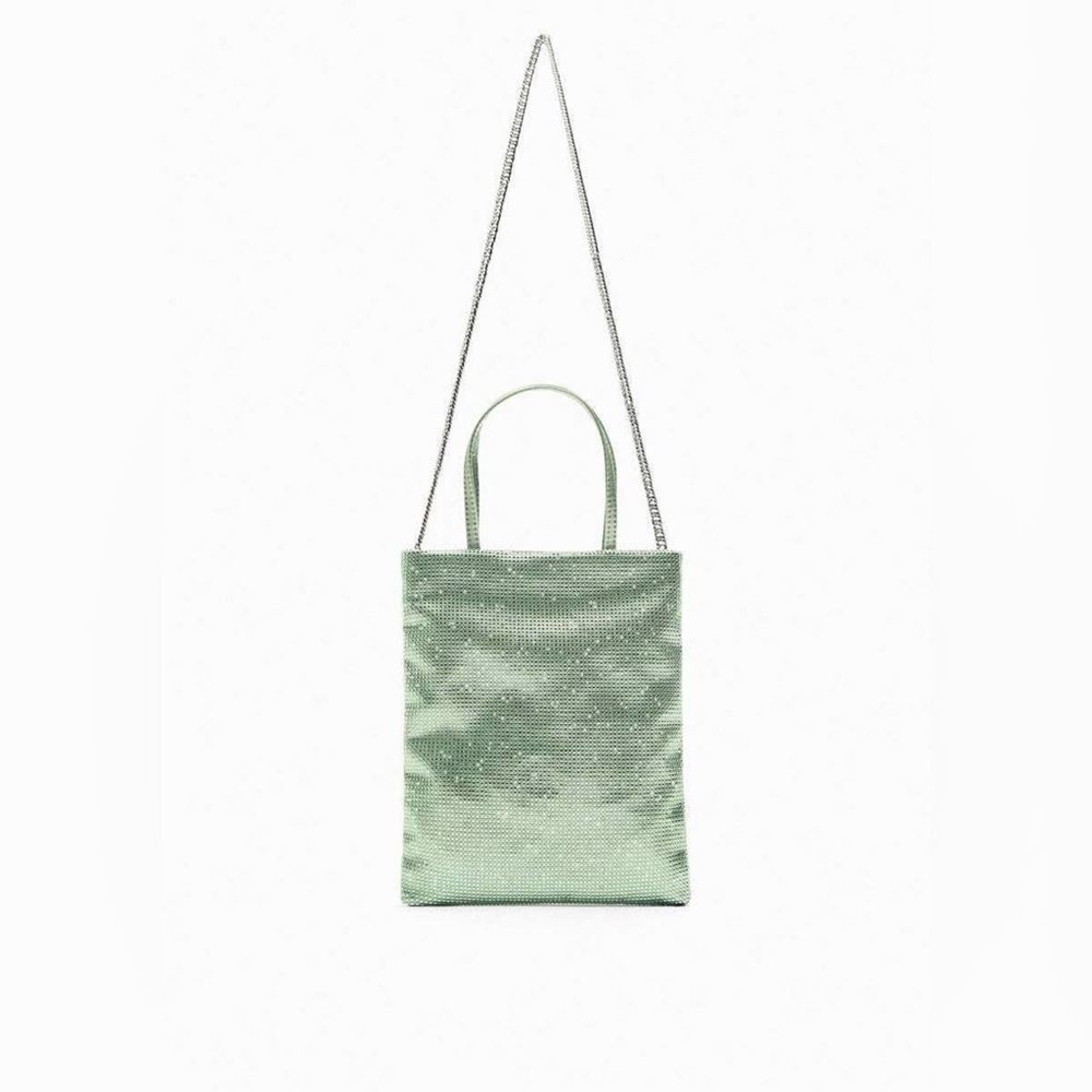 RHINESTONE MINI TOTE
BAG
GREEN